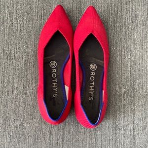 Rothy’s Pointed Toe Flats in cherry